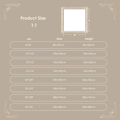 Custom Square Picture Frame 1:1 (8‘’ ~ 32‘’)