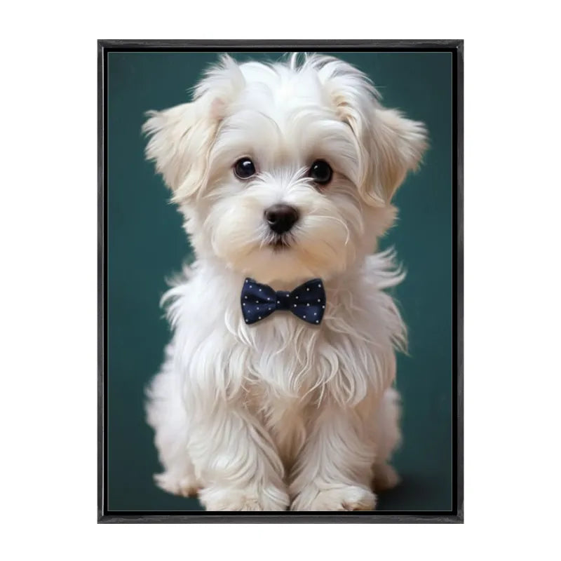 Custom 3:4 Floating Frame Canvas, Personalized Pet Portrait Wall Art,  Modern Gallery Home Decor