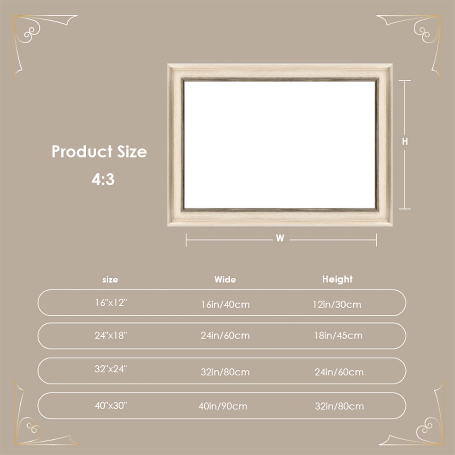 Custom Vertical Picture Frame 3:4