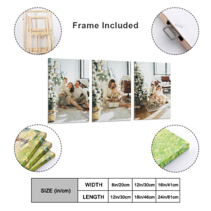 Custom Triptych set Canvas Prints design with multiple images (Vertical format 2:3)