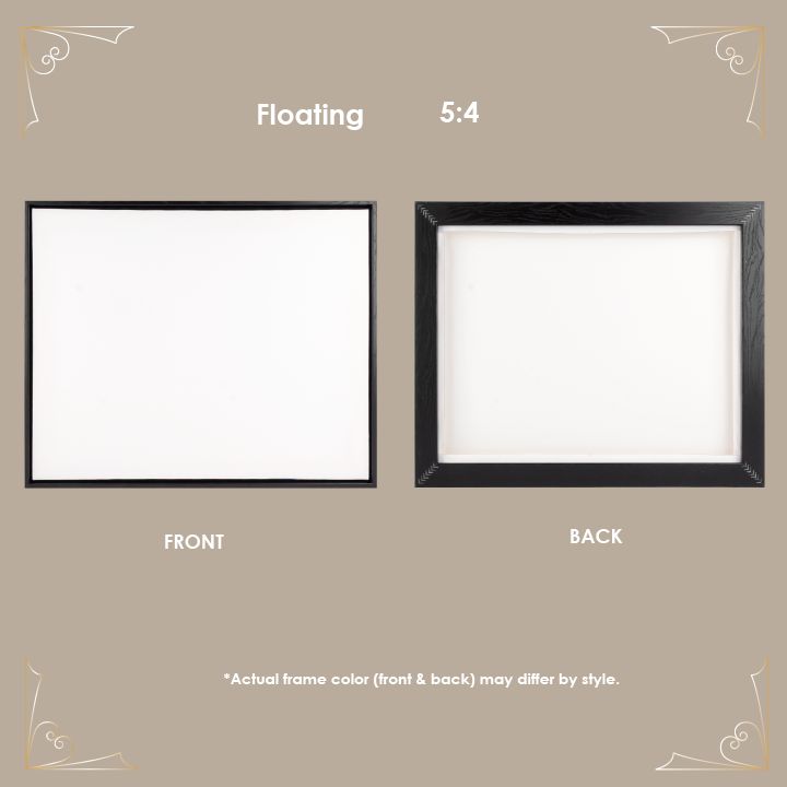 Personalized 5:4 Pet Oil Painting Portrait, Custom Dog & Cat Memorial Gift, Luxury Floating Frame Canvas Art, Bespoke Hand-Painted Style Pet Wall Decor