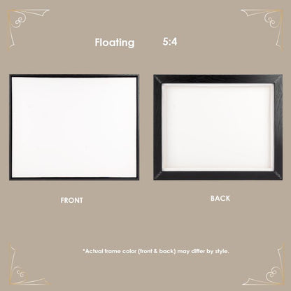 Personalized 5:4 Pet Oil Painting Portrait, Custom Dog & Cat Memorial Gift, Luxury Floating Frame Canvas Art, Bespoke Hand-Painted Style Pet Wall Decor