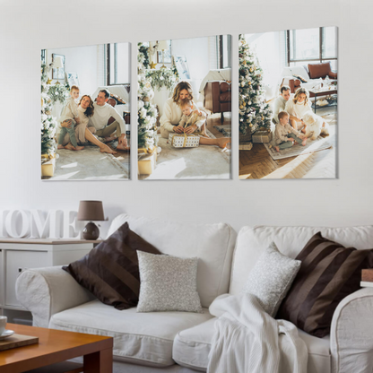 Custom Triptych set Canvas Prints design with multiple images (Vertical format 2:3)