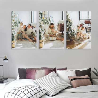 Custom Triptych set Canvas Prints design with multiple images (Vertical format 2:3)