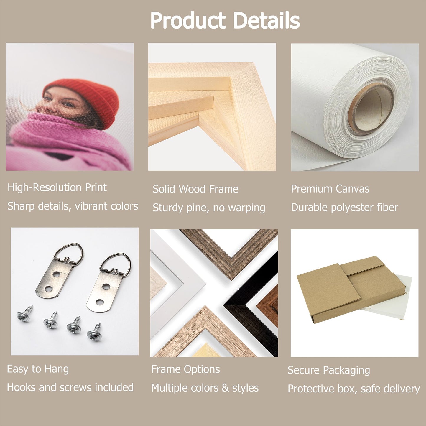 Custom Modern Fashion Vertical Photo Frame 3:4