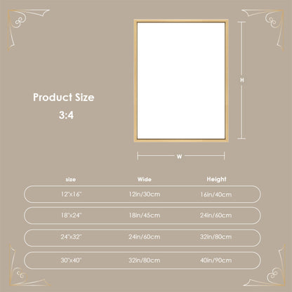 Custom 3:4 Floating Frame Canvas, Personalized Pet Portrait Wall Art,  Modern Gallery Home Decor