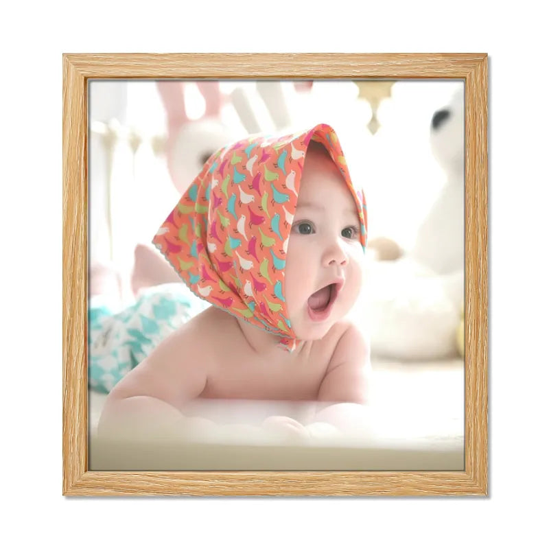 Custom 8x8" Wooden Square Picture Frame