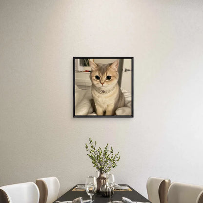 Custom Pet Portrait - Museum Quality Floating Frame Canvas 1:1
