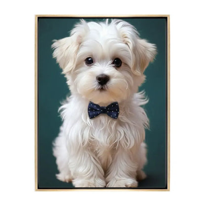 Custom 3:4 Floating Frame Canvas, Personalized Pet Portrait Wall Art,  Modern Gallery Home Decor