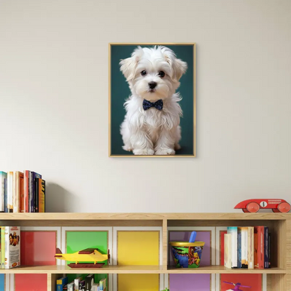 Custom 3:4 Floating Frame Canvas, Personalized Pet Portrait Wall Art,  Modern Gallery Home Decor